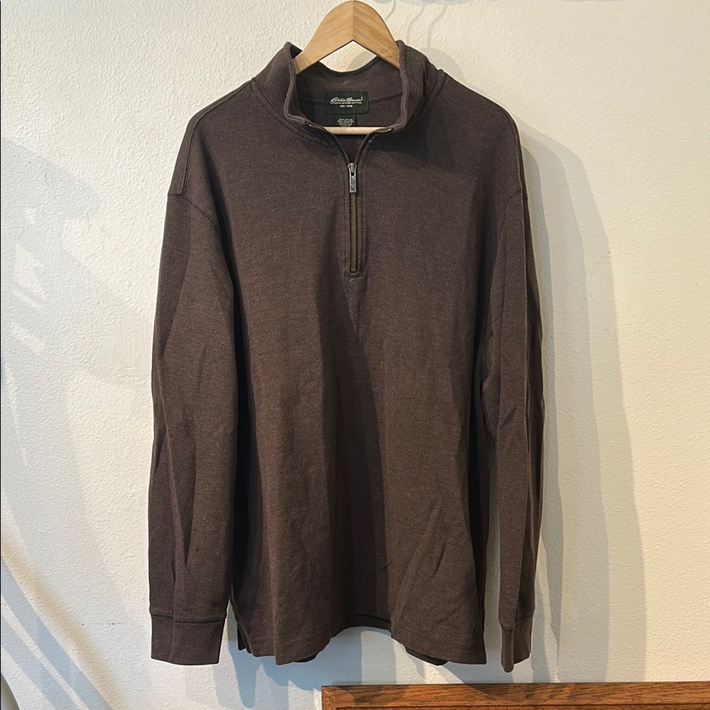 Eddie Bauer Brown Zip Up Sweater